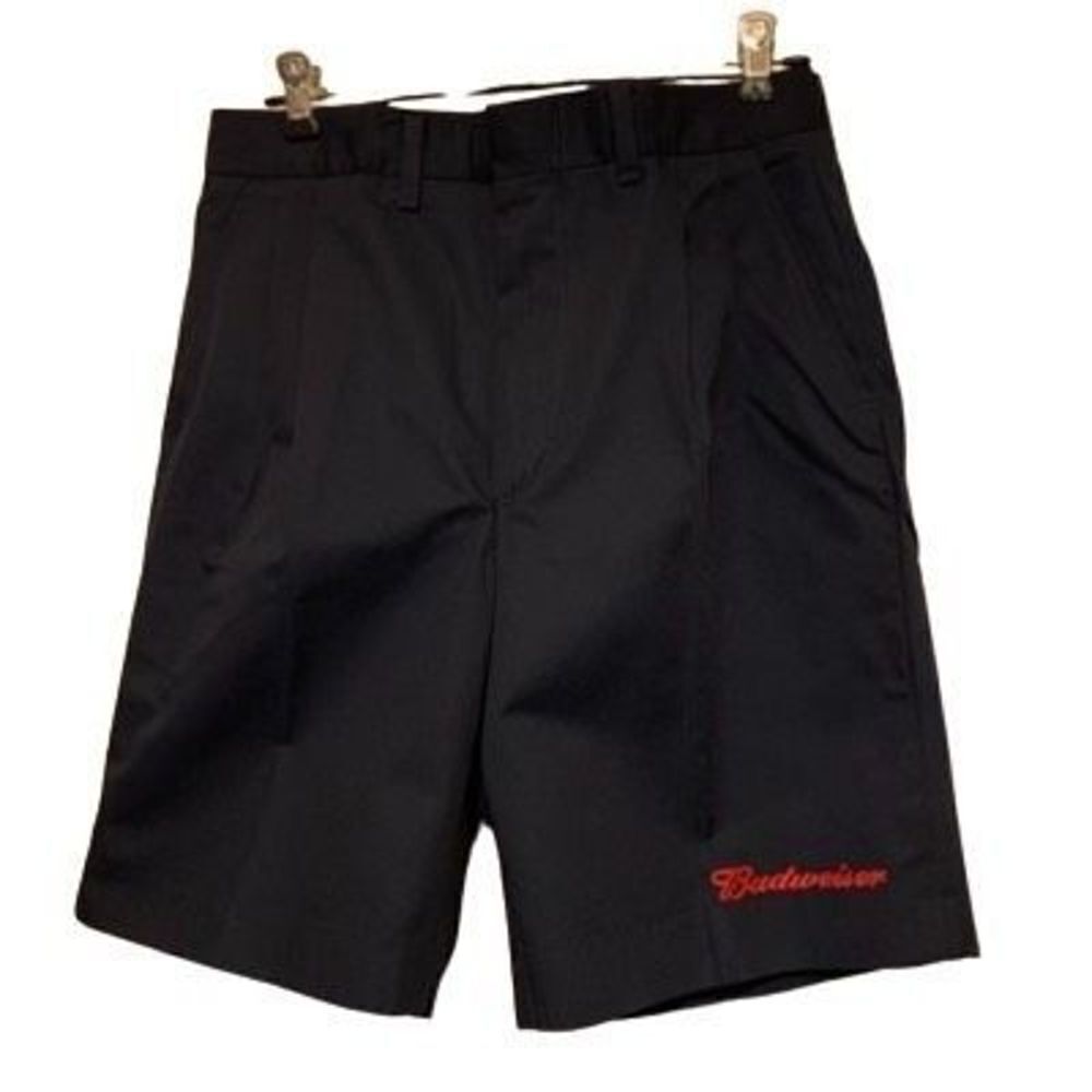 Vintage Riverside Size 29 Budweiser Blue Pleated Uniform Shorts *New-2nds*